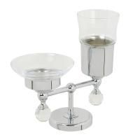 AMERIDA Стакан и мыльница настольные, хром/SWAROVSKI