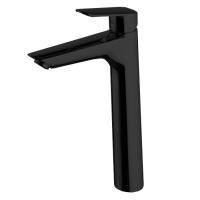 Fima Carlo Frattini Spot Смеситель для раковины, на 1 отв., высокий, h: см., с донным клапано, цвет: чёрный матовый