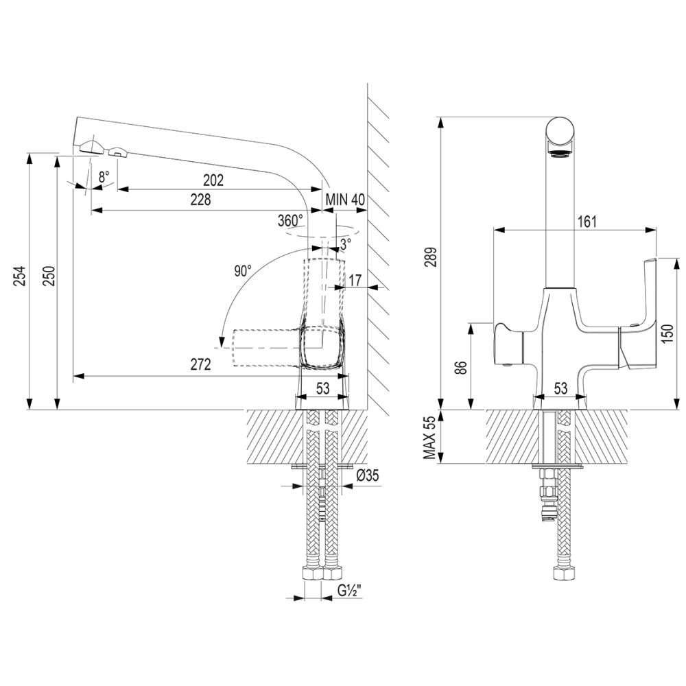 Смеситель Lemark Ursus для кухни с подключением к фильтру с питьевой водой (LM7258BL), артикул LM7258BL
