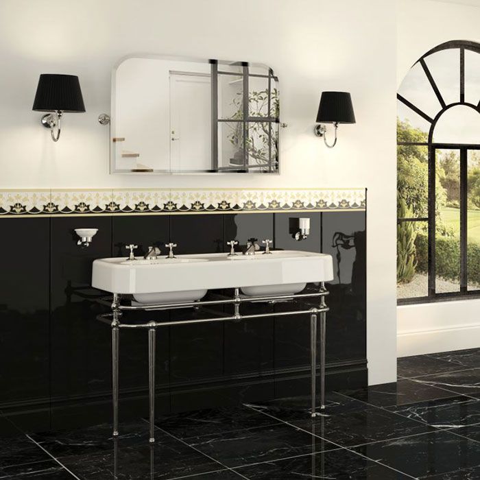 Devon Wide Blues Раковина двойная с 3 отв., 124,5x56,5xh26,5 см., цвет: белый, артикул DEWDBLUES3FBI