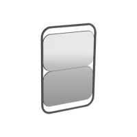 SIMAS WAVE Зеркало настенное из 2 прямоугольных зеркал 30х70 см,цвет рамы черный матовый