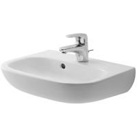 Раковина, Duravit, D-Code, ширина, мм-450, глубина, мм-340, высота, мм-145, тип установки-подвесной/с пьедесталом, отверстия для смесителя-1, с переливом, материал-керамика, цвет-белый