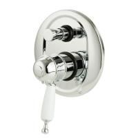 OXFORD См-ль скрытого монтажа моноком. термостат., 2-х поз.с девиатором, ручка белая, хром