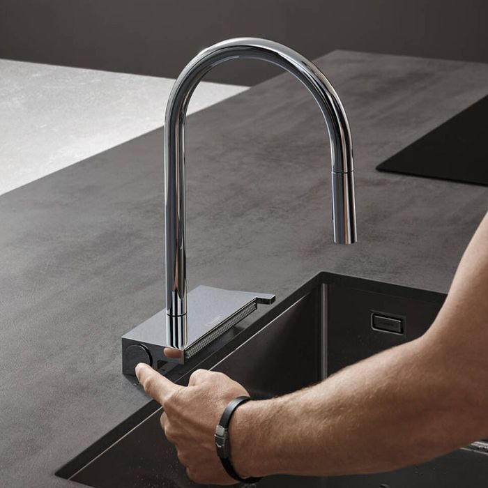 Смеситель для кухни, Hansgrohe, Aquno Select M81, sBox, многофункциональный дуршлаг, тип открывания воды-однорычажный, тип регулирования воды-керамический картридж, монтаж-на раковину/столешницу, отверстия для монтажа-1, высота, мм-390, вынос излива, мм-2 Смеситель для кухни, Hansgrohe, Aquno Select M81, sBox, многофункциональный дуршлаг, тип открывания воды-однорычажный, тип регулирования воды-керамический картридж, монтаж-на раковину/столешницу, отверстия для монтажа-1, высота, мм-390, вынос излива, мм-2