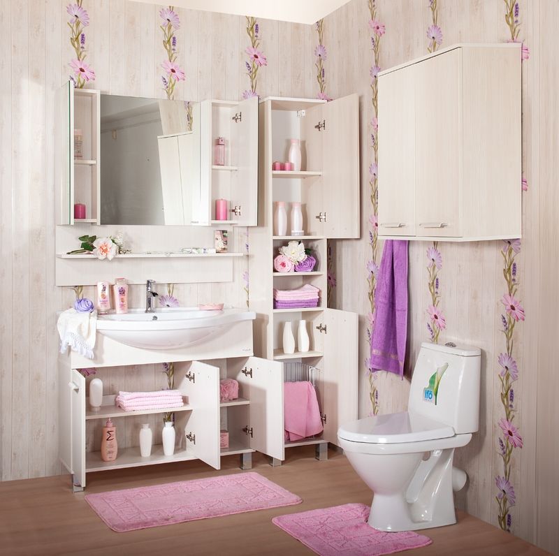 Зеркало со шкафом Бриклаер Карибы 100 Светлая лиственница