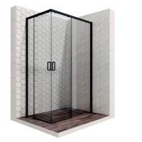 Душевой уголок Ambassador Queen Black 11011205R, прямоугольный, профиль черный, 120х80 см