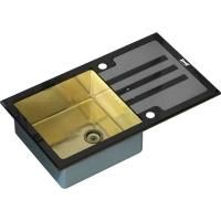 Кухонная мойка ZorG Glass GL-7851-BLACK-BRONZE Черный / Бронза Кухонная мойка ZorG Glass GL-7851-BLACK-BRONZE Черный / Бронза
