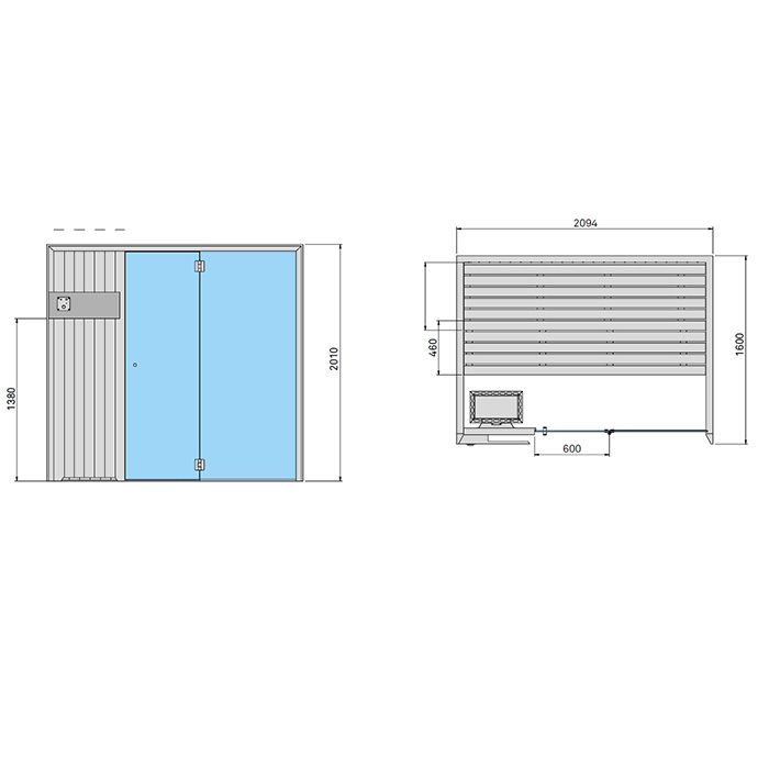 Effegibi Idea Сауна 210х160х201см, цвет: канадский хемлок