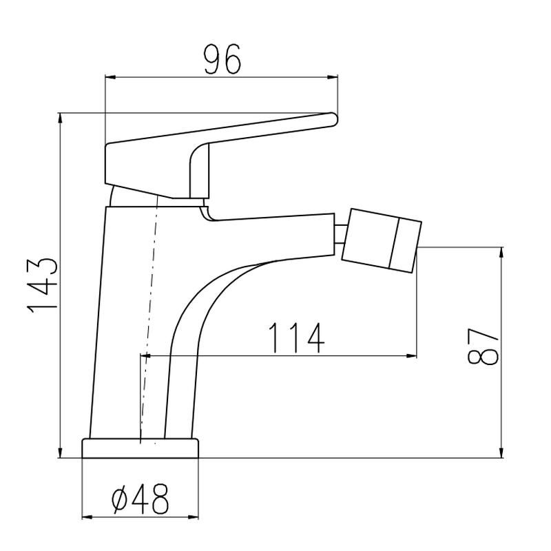 Смеситель для биде Rav Slezak COLORADO CO145.5KBC, белый/хром