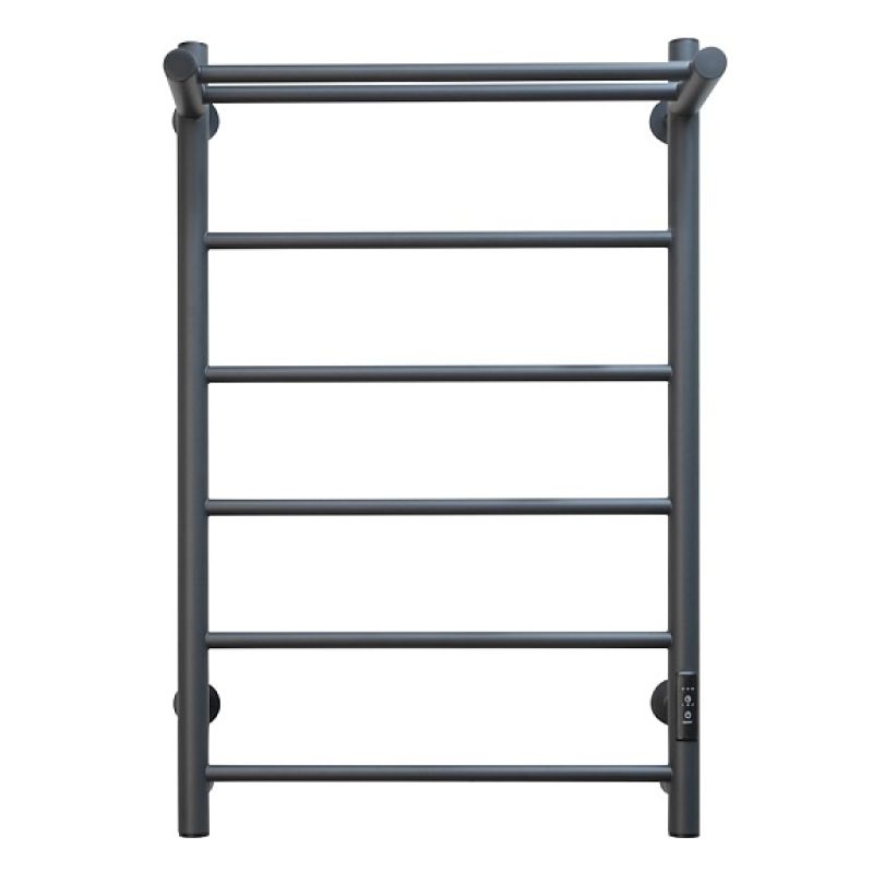 Полотенцесушитель электрический с полочкой (лесенка) Тругор Аспект Пэк сп 1 П 80х50 см, графит, артикул АспектПэксп1П/8050графВГП