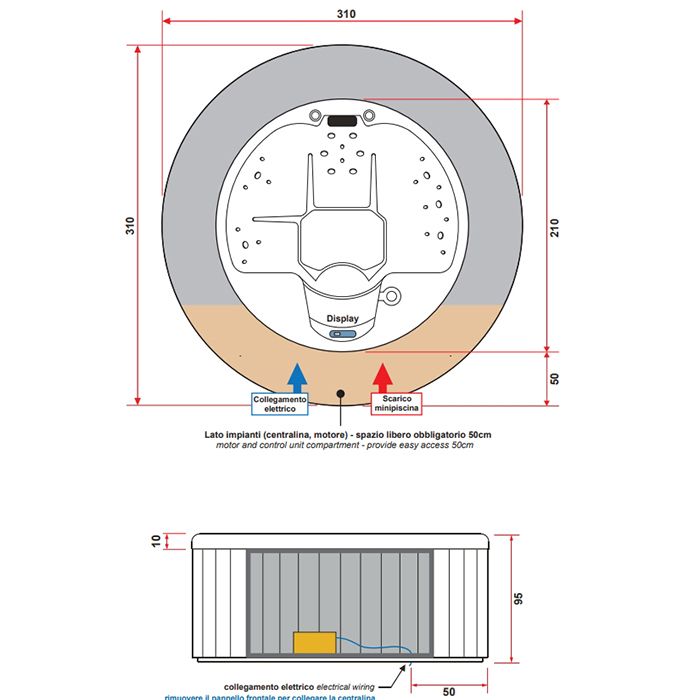 Gruppo Treesse Male Минибассейн 210*95см  г/м, нагреватель 2kw, фильтр картридж, хромо-я, панель, цвет серый, акрил белый. Gruppo Treesse Male Минибассейн 210*95см  г/м, нагреватель 2kw, фильтр картридж, хромо-я, панель, цвет серый, акрил белый.