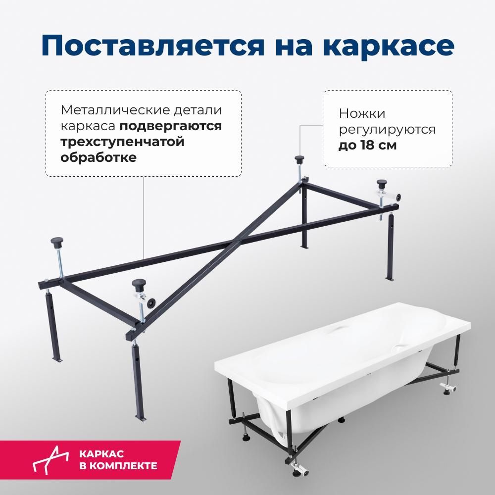 Акриловая ванна Aquanet Dali 170x70 (с каркасом) Акриловая ванна Aquanet Dali 170x70 (с каркасом)