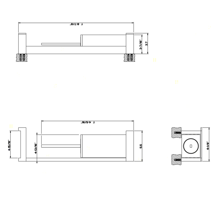 Gessi Rettangolo Стойка с держателем для туалетной бумаги и ершиком, подвесная, цвет: хром/черный