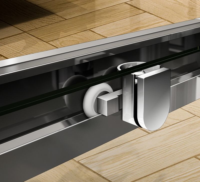 Душевой уголок Cezares Pratico RH-2 100x80 профиль Хром стекло прозрачное