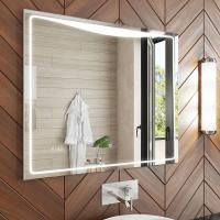 Зеркало Vigo Eva Luxe 80 с подсветкой и часами Хром