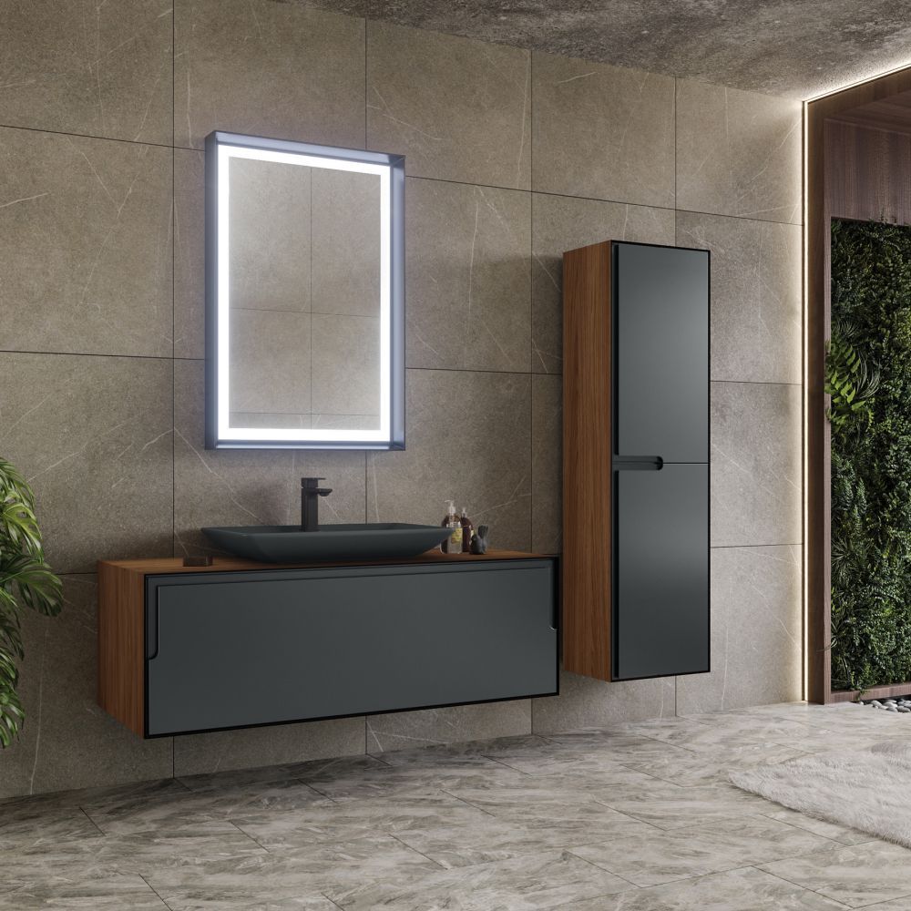 Зеркало ORKA Craft 60x90 c LED подсветкой, антрацит матовый Зеркало ORKA Craft 60x90 c LED подсветкой, антрацит матовый