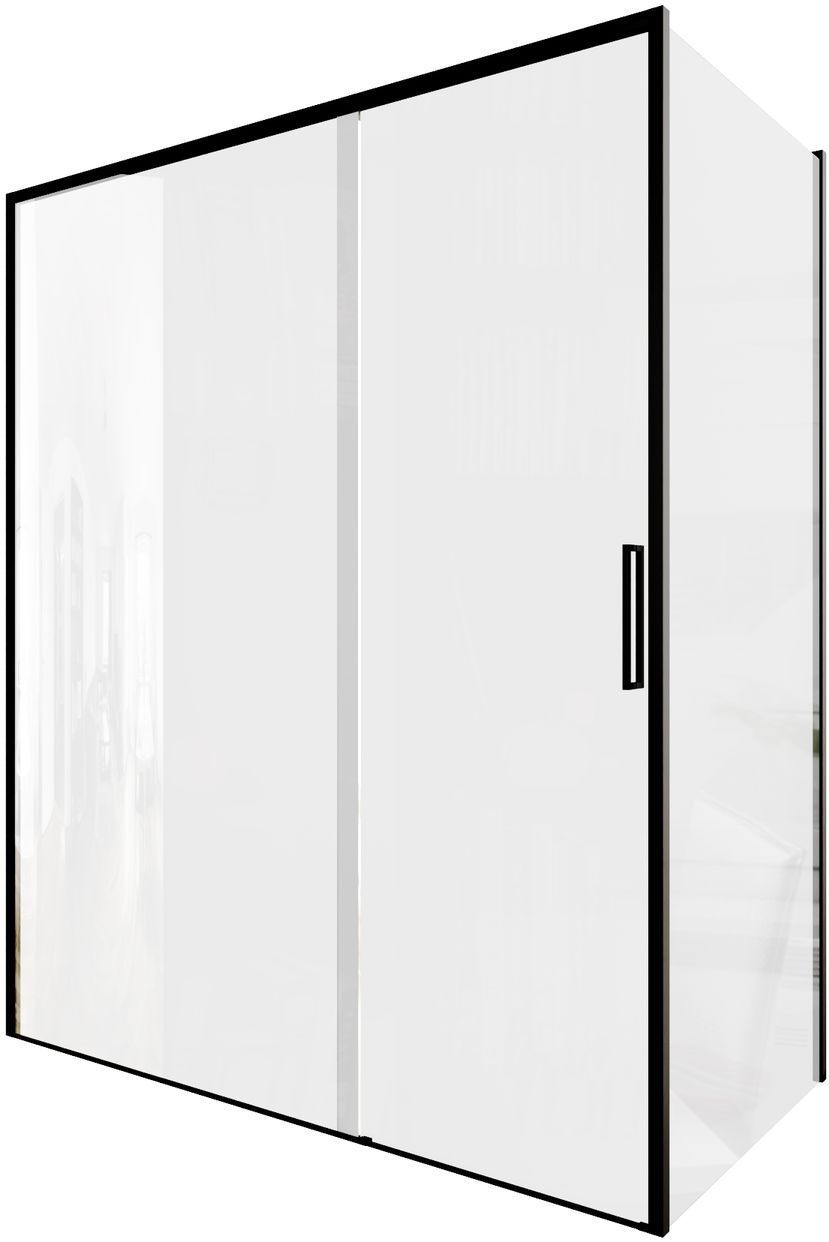 Душевой уголок Aquanet Pleasure Evo 160x80 AE65-160x80-BT профиль черный, прозрачное стекло Душевой уголок Aquanet Pleasure Evo 160x80 AE65-160x80-BT профиль черный, прозрачное стекло