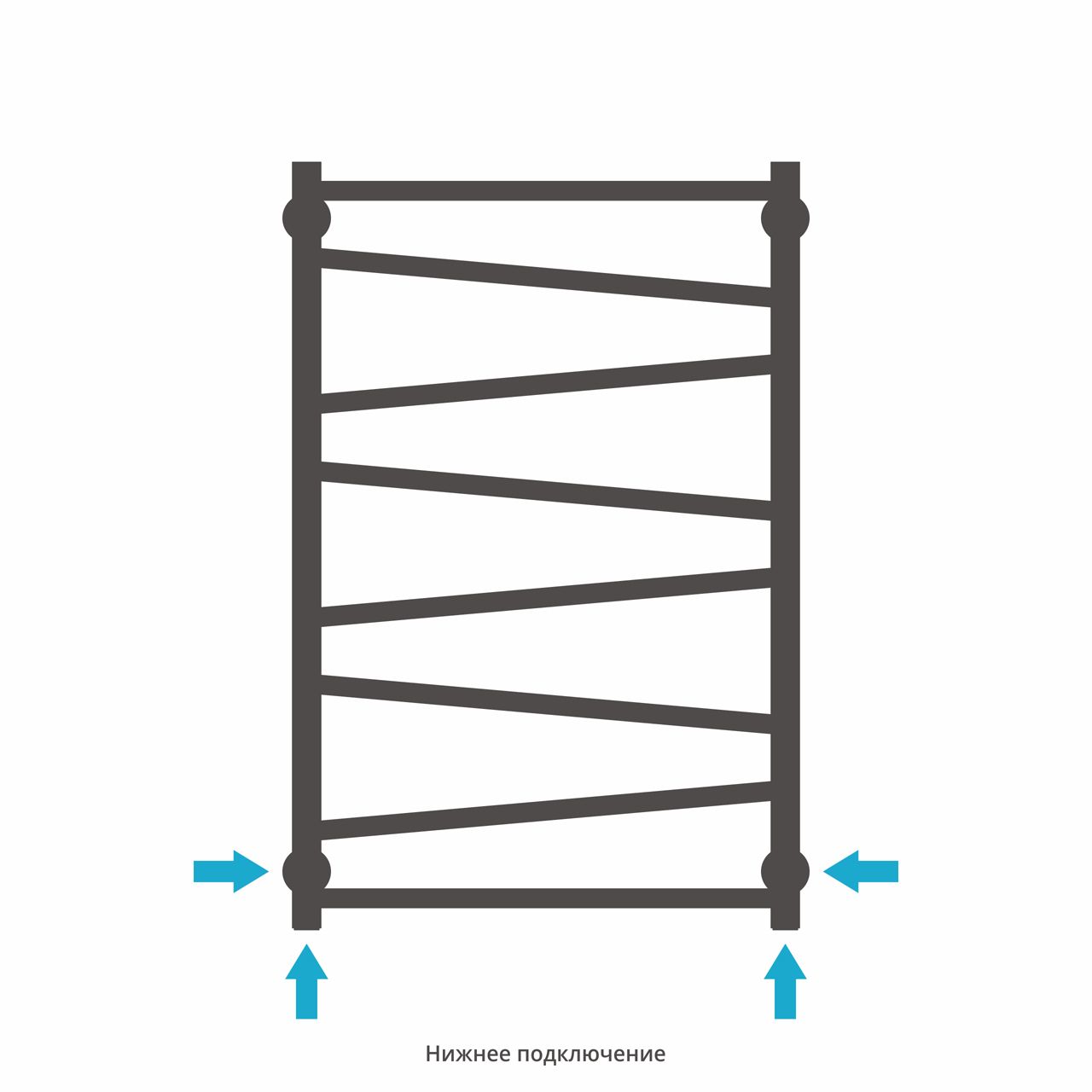 Полотенцесушитель водяной Сирокко 800х500 (САТИН)