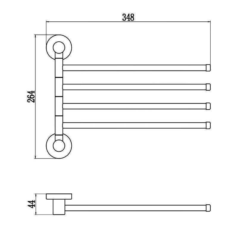 Полотенцедержатель Savol S-005604Q, графит