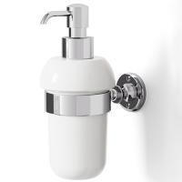 Devon First Class Дозатор для жидкого мыла белый, держатель и помпа цвет хром