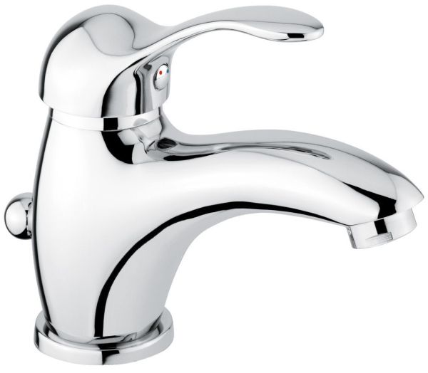 Смеситель Melody с донным клапаном для раковины, цвет хром