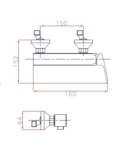 Смеситель для душа Cezares Legend LEGEND-DM-03/24 Золото 24 карат