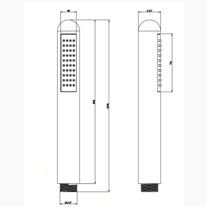 Gessi Goccia Душевая лейка с защитой от известкового налёта, цвет: белый