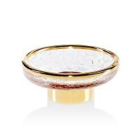 Мыльница, Decor Walther, ширина, мм-70, глубина, мм-70, высота, мм-50, тип установки-настольный, материал-стекло, цвет-золото