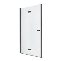 Дверь в нишу NEW TRENDY NEW SOLEO BLACK складные L 120x195 D-0227A (черный)