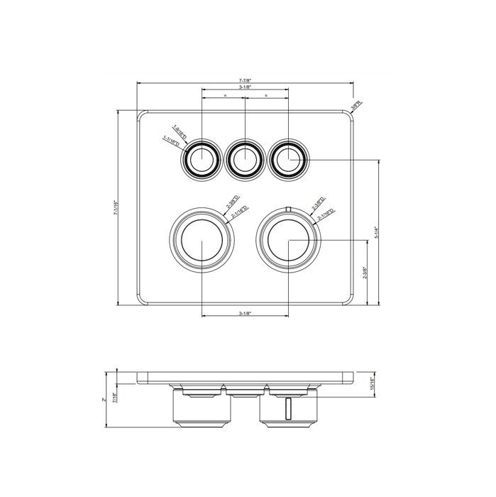 GESSI HI-FI ECLECTIC Смеситель для душа настенный встраиваемый, термостатический, с 3 запорными кнопками, цвет Black XL GESSI HI-FI ECLECTIC Смеситель для душа настенный встраиваемый, термостатический, с 3 запорными кнопками, цвет Black XL