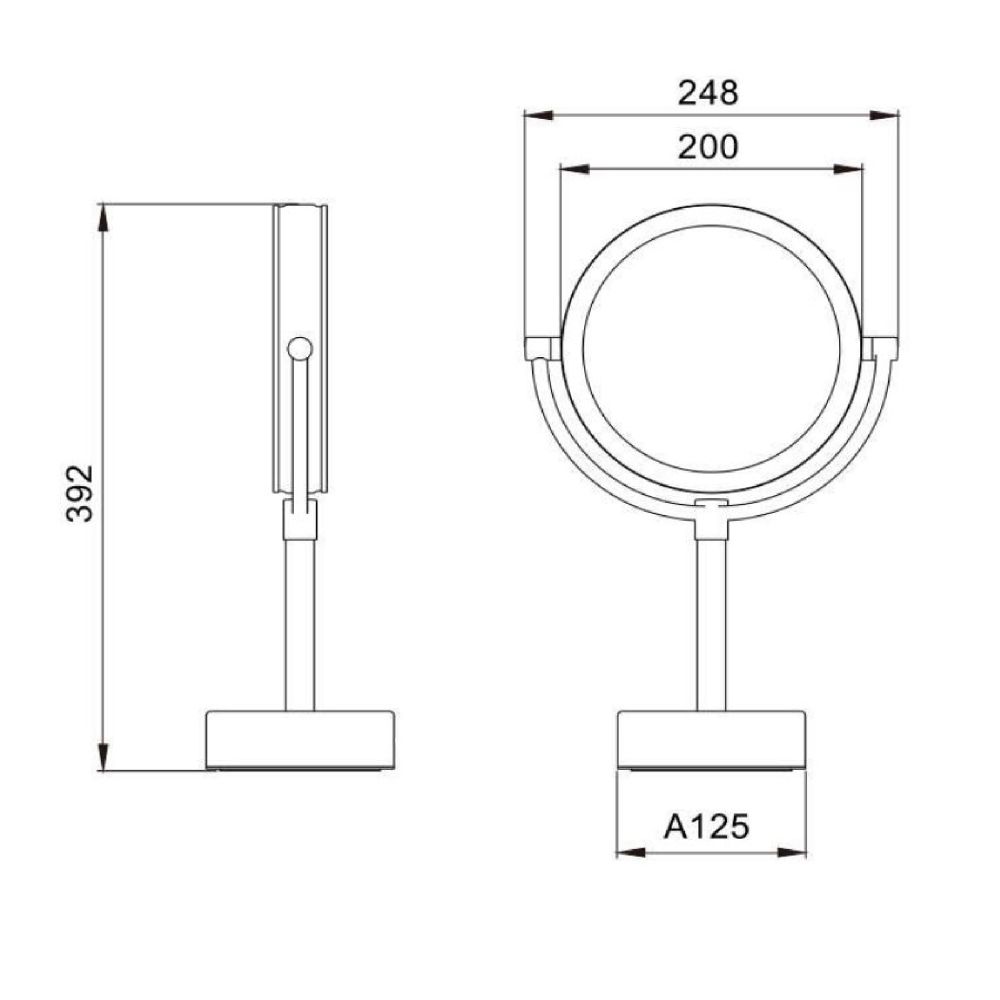 Зеркало косметическое JAVA S-M221W, белый, артикул S-M221W