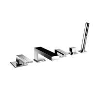 Fantini AR/38 Смеситель на борт ванны, 5 отв, излив 160мм, (без ручек), цвет: хром