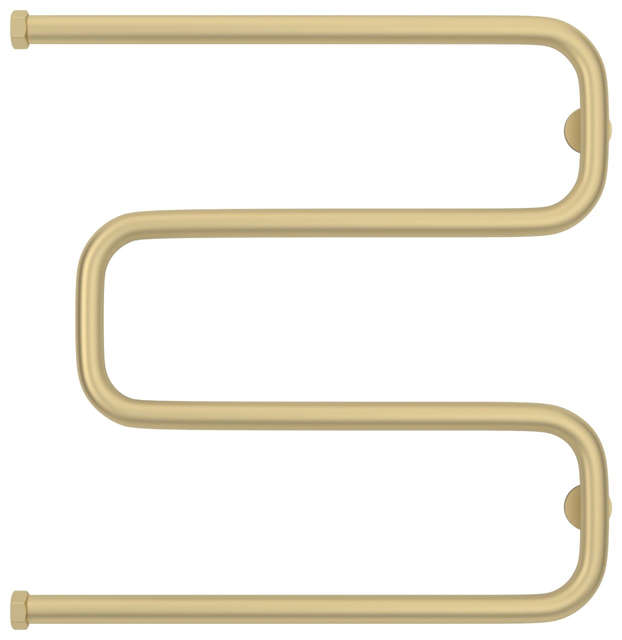 Полотенцесушитель водяной Ш-обр. 600х600 Н. Г. 1" (Матовая шампань)