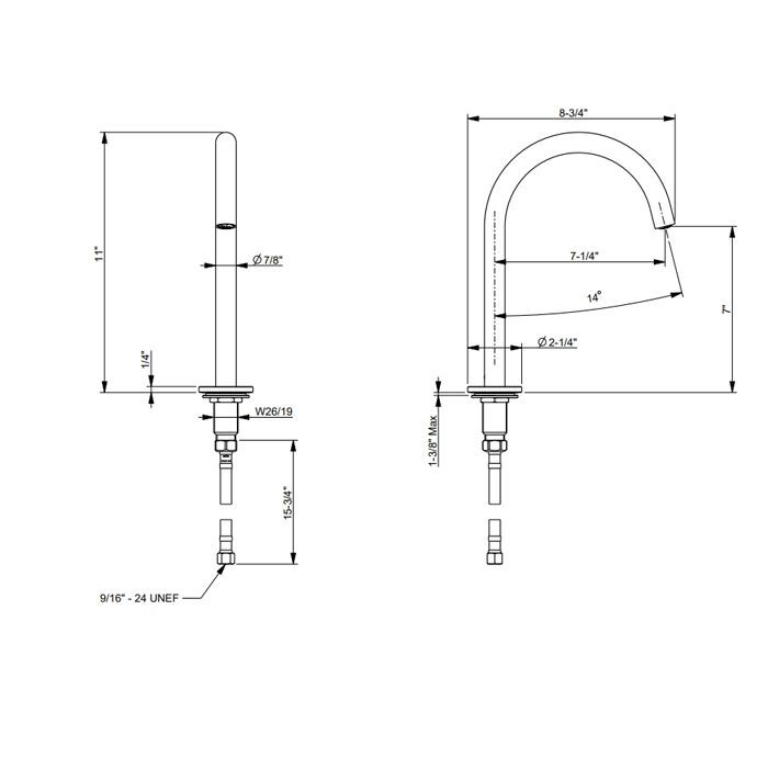 Fantini Nostromo Излив смесителя для раковины, цвет Matt British Gold PVD