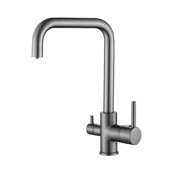 Смеситель для кухни с подключением фильтра BELZ B76802-3, вороненая сталь