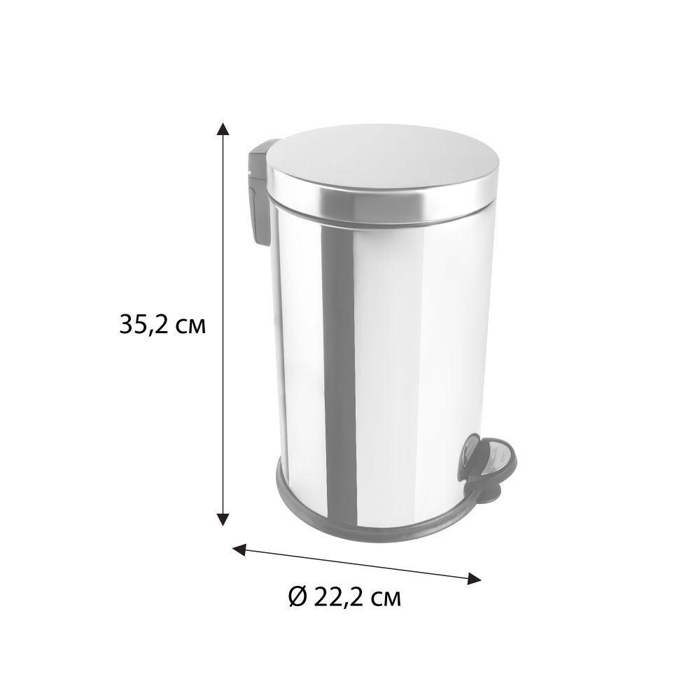 Ведро для мусора FIXSEN HOTEL FX-34024N, хром