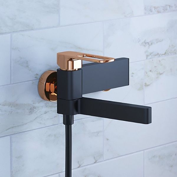 Смеситель для ванны Iddis Slide SLIBG00i02 Черный Розовое золото, артикул SLIBG00i02