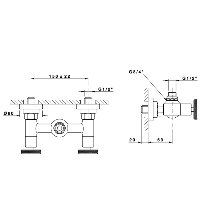Nicolazzi Arena Смеситель для душа без гибкого шланга и лейки, цвет: хром, артикул 3325CR44