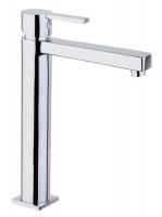 Fiore Katana, высокий однорычажный смеситель для раковины с донным клапаном, цвет хром