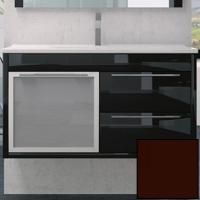 Тумба с раковиной SanVit Новелла Lux New 120 knovelp120 в цвете Ral подвесная Шоколад