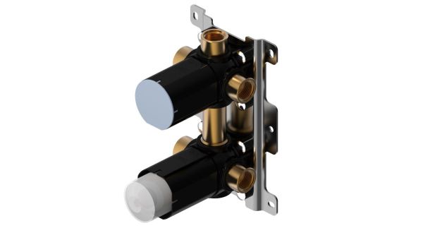 Oioli, внутренняя часть с боксом к встраиваемому в стену смесителю для душа на 3 потребителя c термостатом