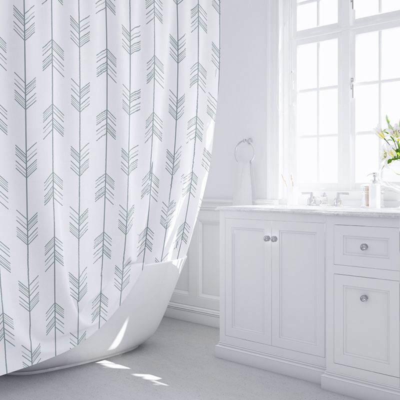 Штора для ванной комнаты FIXSEN DESIGN FX-1510, белый/зеленый, артикул FX-1510