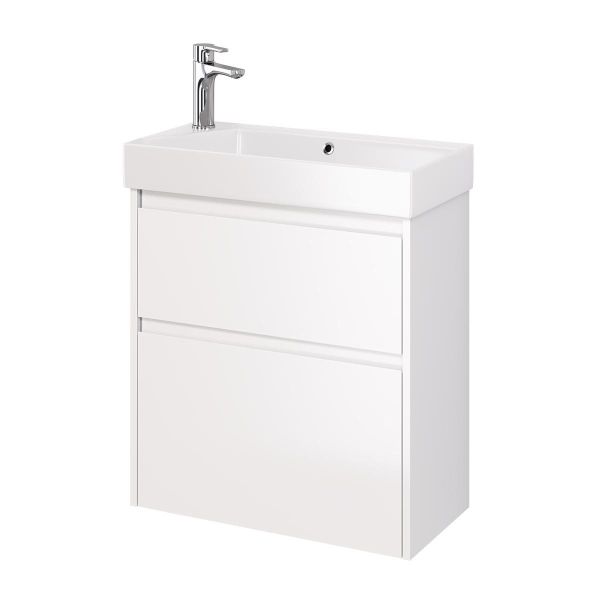 Тумба под раковину подвесная Dreja Slim 65 см, белый