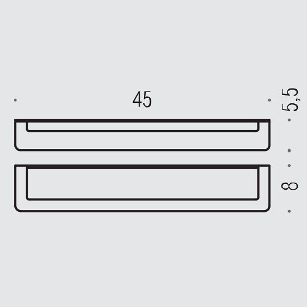 Colombo Over Полотенцедержатель 45 см, цвет: матовая сталь Colombo Over Полотенцедержатель 45 см, цвет: матовая сталь