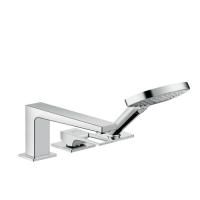 HG Metropol Смеситель на борт ванны на 3 отв, излив 197мм, с ручным душем 3jet, цвет: хром