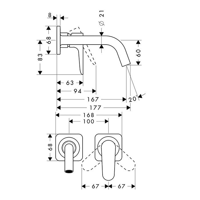 AX Citterio M Смеситель для раковины , цвет шлифованная медь AX Citterio M Смеситель для раковины , цвет шлифованная медь