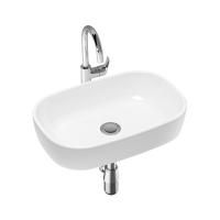 Комплект 3 в 1 Lavinia Boho Bathroom Sink 21510189, накладная фарфоровая раковина 54 см, смеситель с донным клапаном, латунный сифон