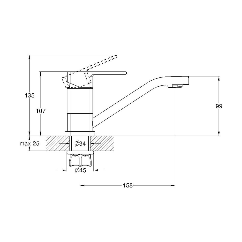 Смеситель для кухни G.Lauf GOR4-B058KW, белый