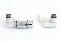 Автоматический терморегулятор 3D левый G 1/2" НР х G 3/4" НГ (набор) (RAL 7047 Телегрей 4)