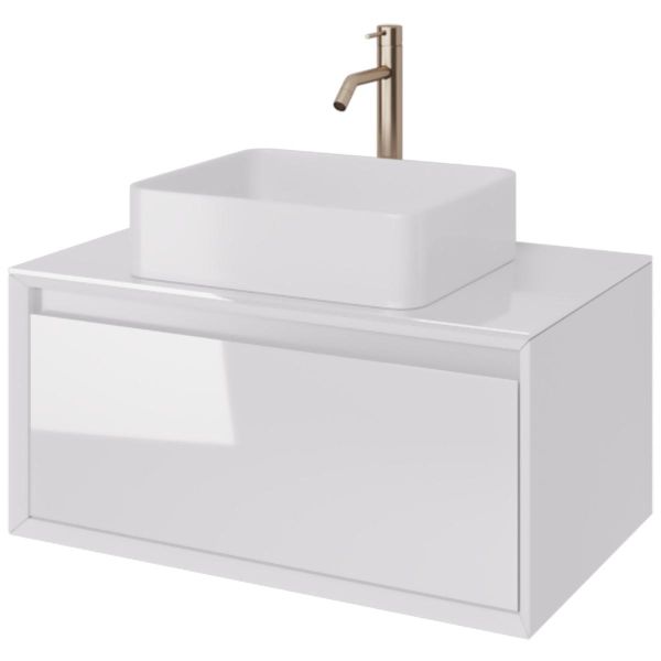 Тумба под раковину подвесная Dreja Insight 80 см, белый